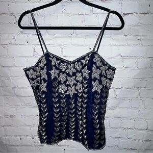 Midnights star sequined beaded bustier top size XL